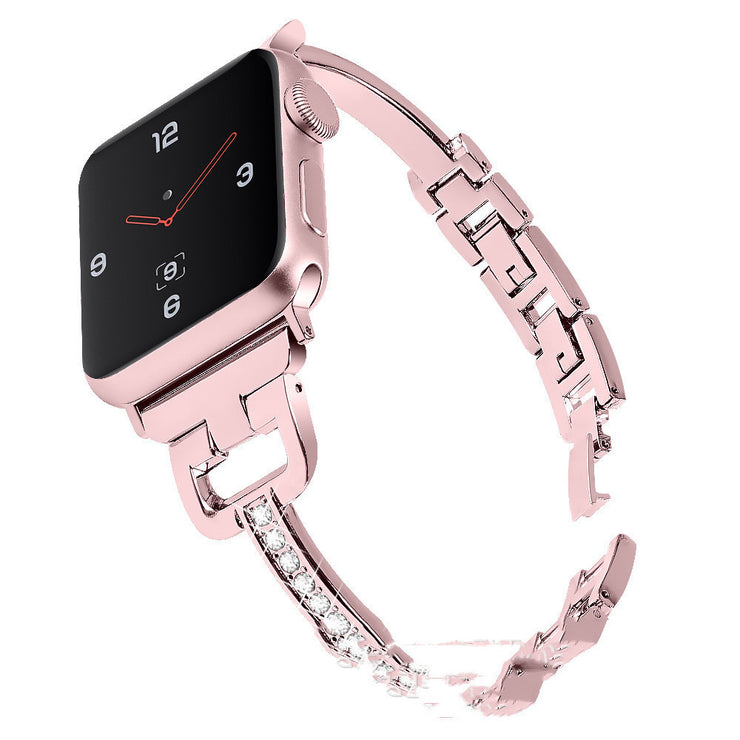 Compatible with Apple, Compatible with Apple , IWatch Smart Watch 12345 D-shaped Metal Diamond Strap