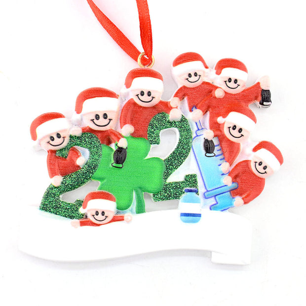 Christmas Decoration DIY Personalized Lovely Family Snowman Christmas Tree Hanging Ornament Pendant