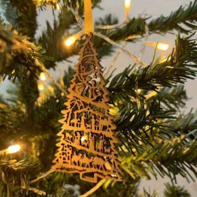 Christmas Tree Decoration In Birth Scene Ornaments