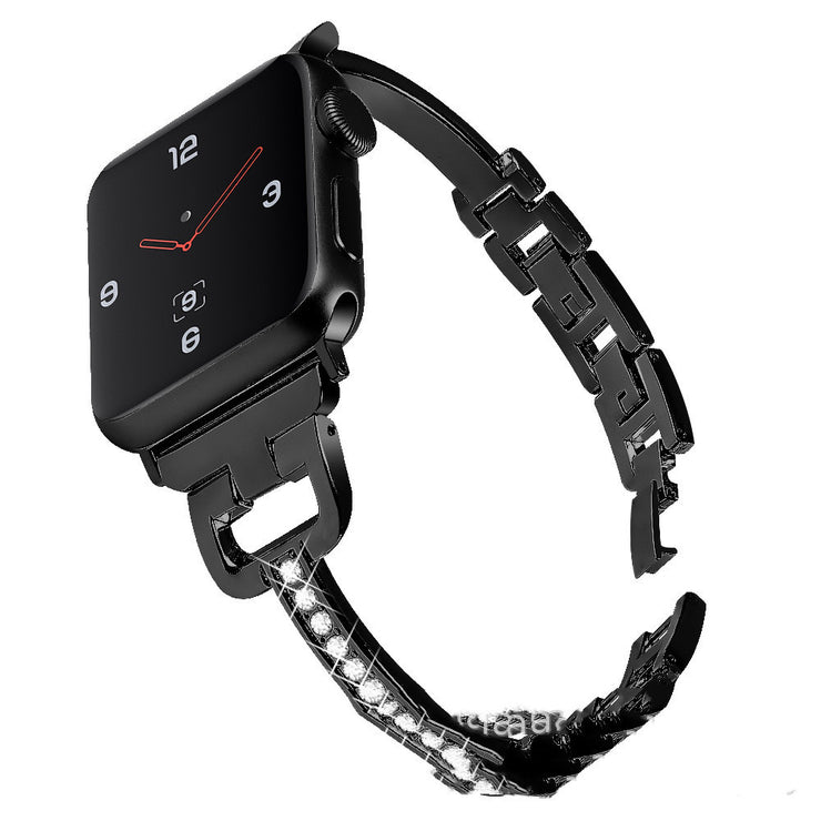 Compatible with Apple, Compatible with Apple , IWatch Smart Watch 12345 D-shaped Metal Diamond Strap