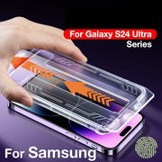 FOR Samsung Galaxy S24 S25 23 S22 plus Ultra 5G Screen Protector Tempering Glass Phone with Install Kit Remove Explosion