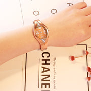Rose gold ladies bracelet watch