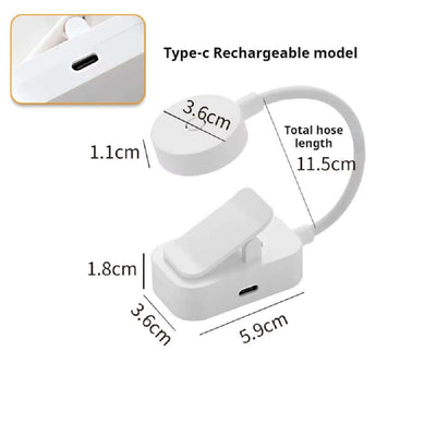 Folding Mini Clip Book Lamp USB Rechargeable LED Night Light 3 Modes Eye Protection Stepless Dimmable Flexible Bedroom Reading