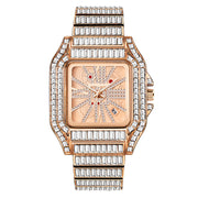 Hip Hop Full Diamond Large Dial Men's Quartz Watch