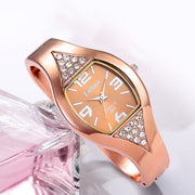 Rose gold ladies bracelet watch