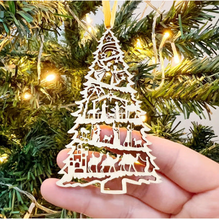 Christmas Tree Decoration In Birth Scene Ornaments