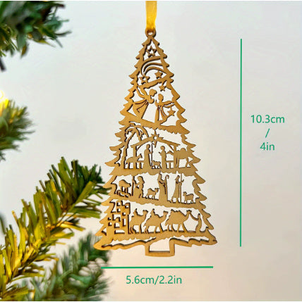 Christmas Tree Decoration In Birth Scene Ornaments
