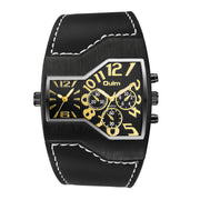Premium Belt Large Dial Gold Men's Watch
