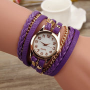 PU leather winding bracelet watch rope table