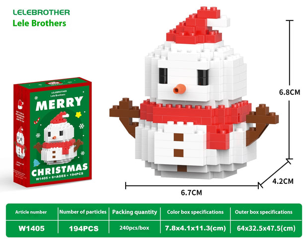 Christmas Day Series Snowman Assembly Blocks