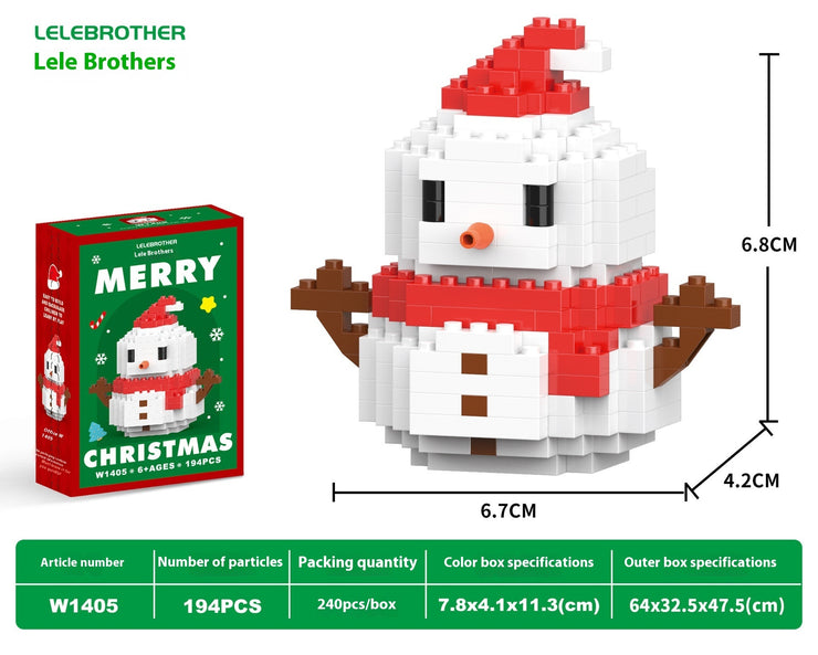 Christmas Day Series Snowman Assembly Blocks