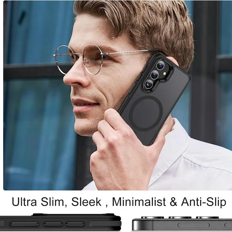 Magnetic Stand Mobile Phone Case for Samsung Galaxy S25 Ultra S24 S23 FE S22 plus Cover with Kickstand Cases with Holder