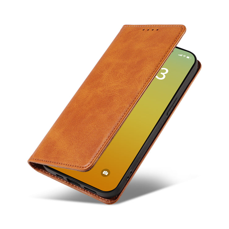 Simple Fashion Solid Color Leather Magnetic Phone Case