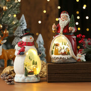 Christmas Resin Rotating LED Colored Lamp Ornaments