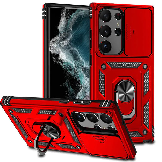 Samsung S24 Ultra Military Ring Stand Case A14 5G