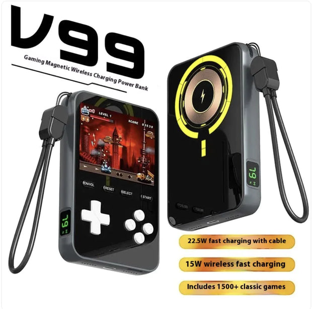Game Console Style Magnetic Wireless Power Bank