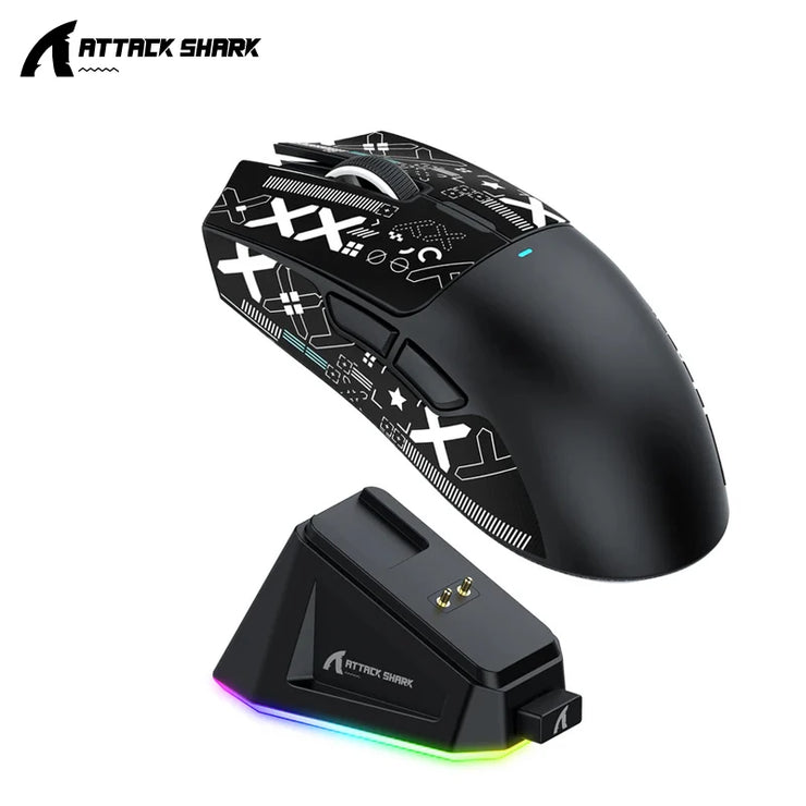 X11  Gaming Mouse Wireless 1K Hz PAW3311 Macro Magnetic RGB Docking Charger for Gaming