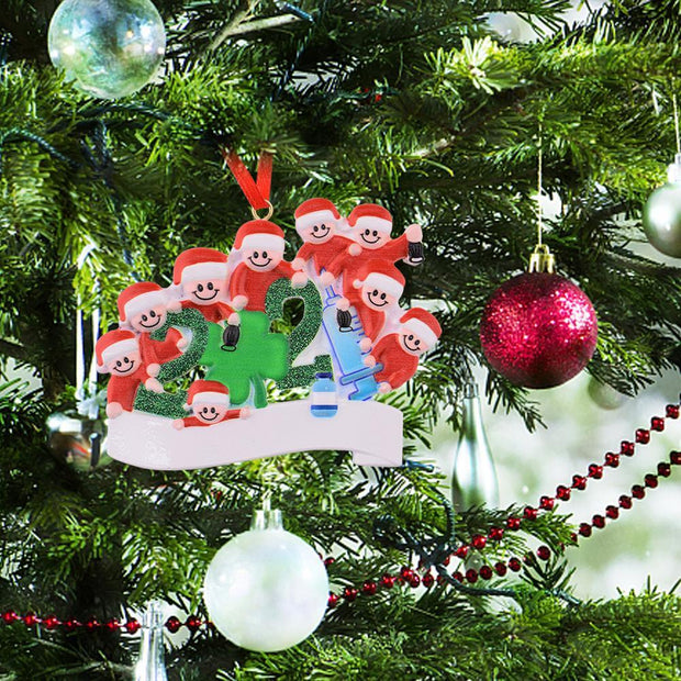 Christmas Decoration DIY Personalized Lovely Family Snowman Christmas Tree Hanging Ornament Pendant