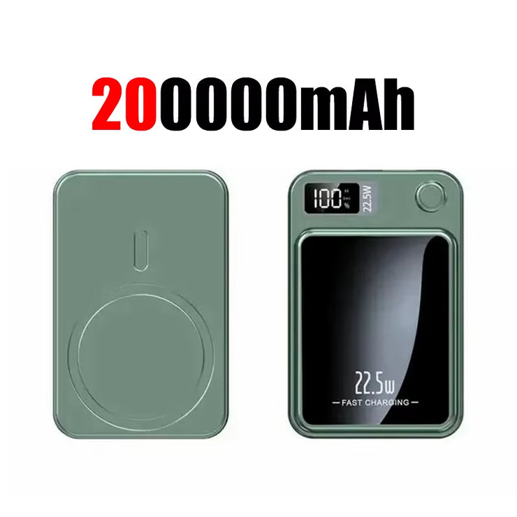 200000Mah Magnetic Power Bank Wireless Fast Charger for Magsafe Portable Auxiliary Battery Pack for Iphone Huawei Xiaomi 2025