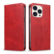 Simple Fashion Solid Color Leather Magnetic Phone Case