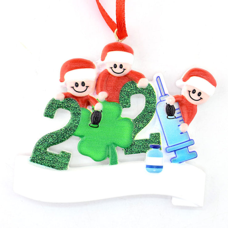 Christmas Decoration DIY Personalized Lovely Family Snowman Christmas Tree Hanging Ornament Pendant