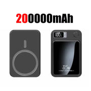 200000Mah Magnetic Power Bank Wireless Fast Charger for Magsafe Portable Auxiliary Battery Pack for Iphone Huawei Xiaomi 2025