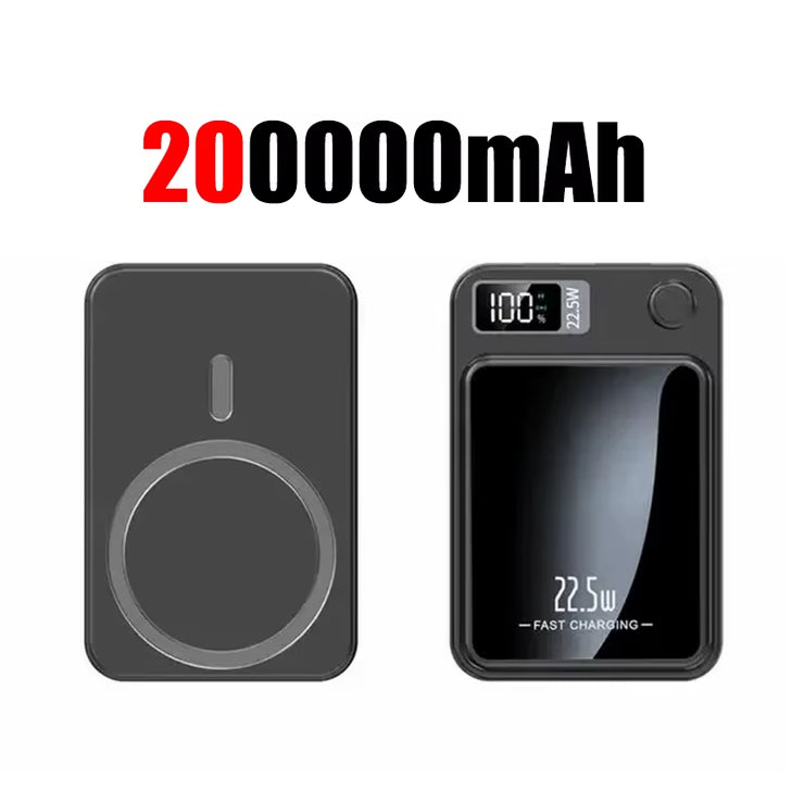200000Mah Magnetic Power Bank Wireless Fast Charger for Magsafe Portable Auxiliary Battery Pack for Iphone Huawei Xiaomi 2025