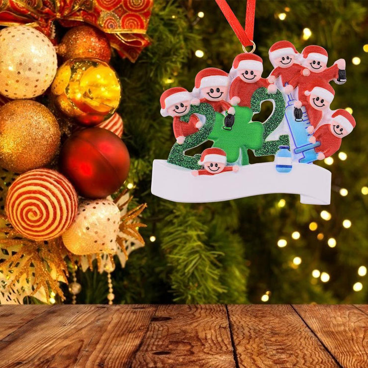 Christmas Decoration DIY Personalized Lovely Family Snowman Christmas Tree Hanging Ornament Pendant