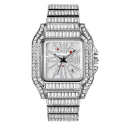 Hip Hop Full Diamond Large Dial Men's Quartz Watch