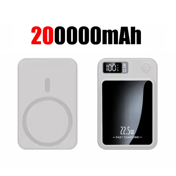 200000Mah Magnetic Power Bank Wireless Fast Charger for Magsafe Portable Auxiliary Battery Pack for Iphone Huawei Xiaomi 2025