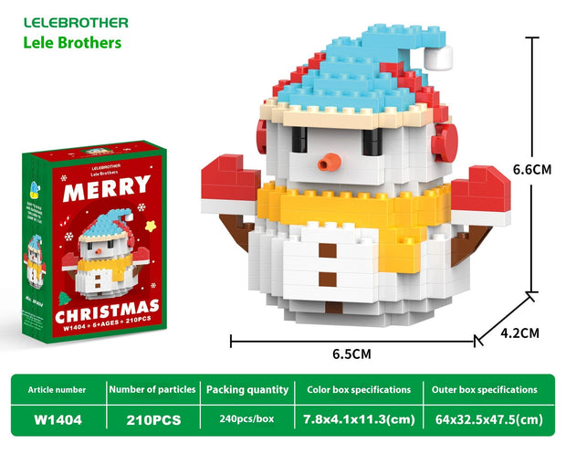 Christmas Day Series Snowman Assembly Blocks