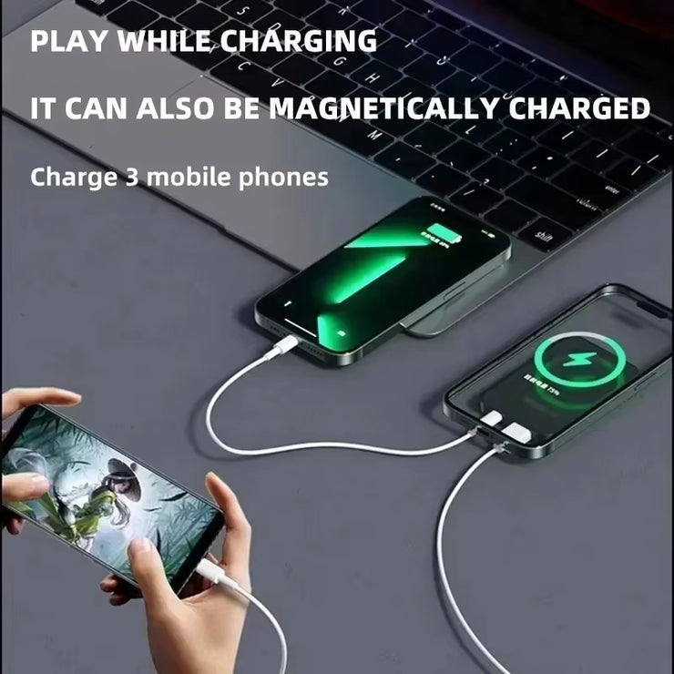 200000Mah Magnetic Power Bank Wireless Fast Charger for Magsafe Portable Auxiliary Battery Pack for Iphone Huawei Xiaomi 2025