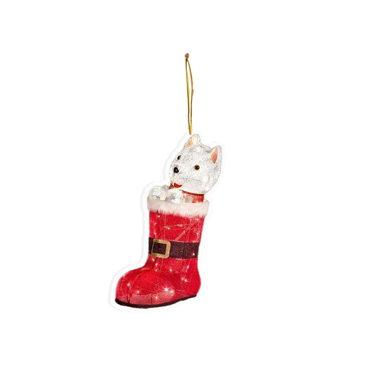 Acrylic Acrylic Pendant Christmas Snowman Candle Holder Animal Christmas Tree Ornament