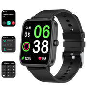 Smart Watch Full Touch Smart Watches for Android iOS Phones Compatible (Answer/Make Call) Smart Fitness Tracker Watch for Women Man Waterproof Smartwatch with Sleep/Heart Rate/sports/Step (Black)
